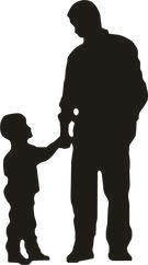 Good Father Project logo: the silhouette of a father holding his young son&rsquo;s hand